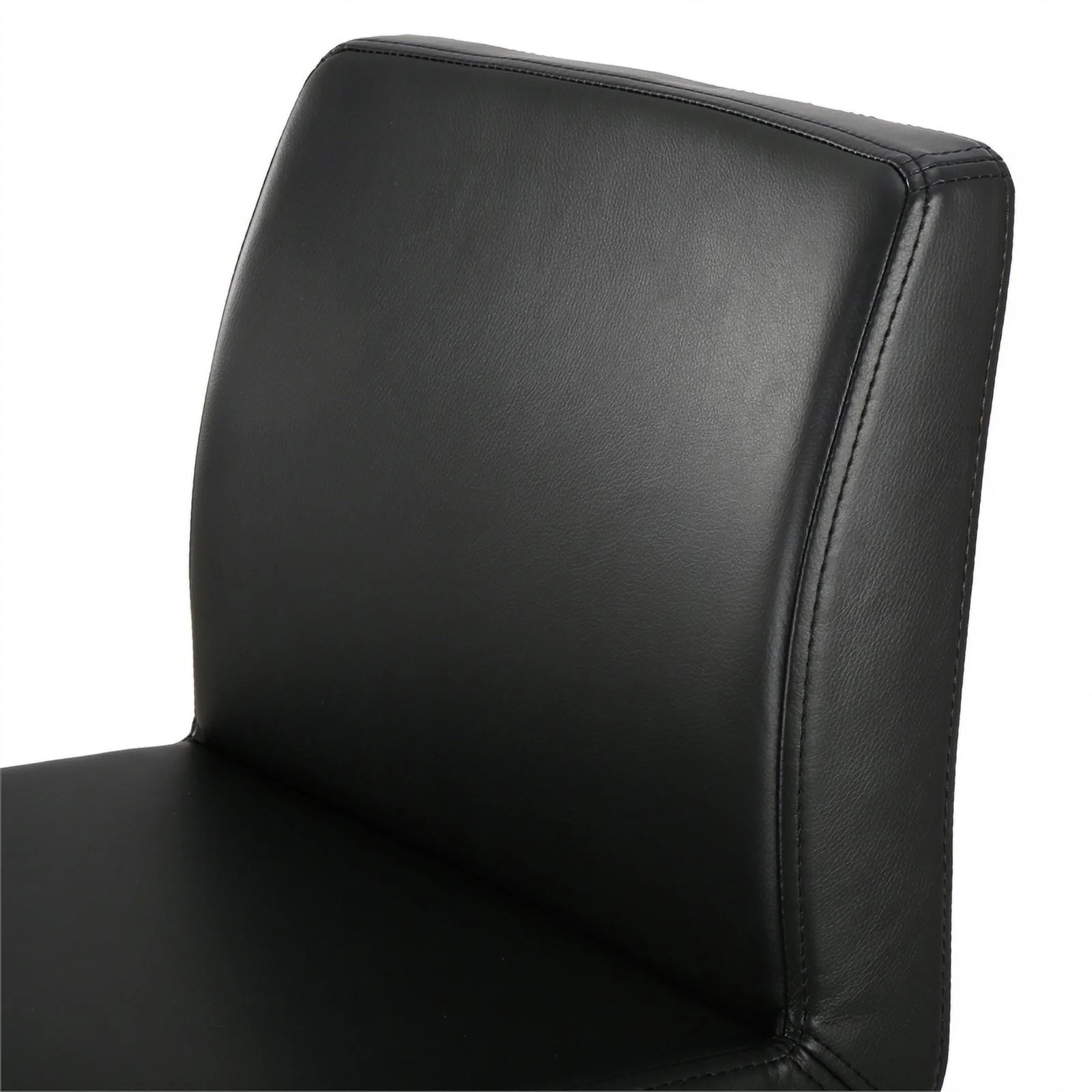 Noble House Vasos Black Leather Barstool (Set of 2)