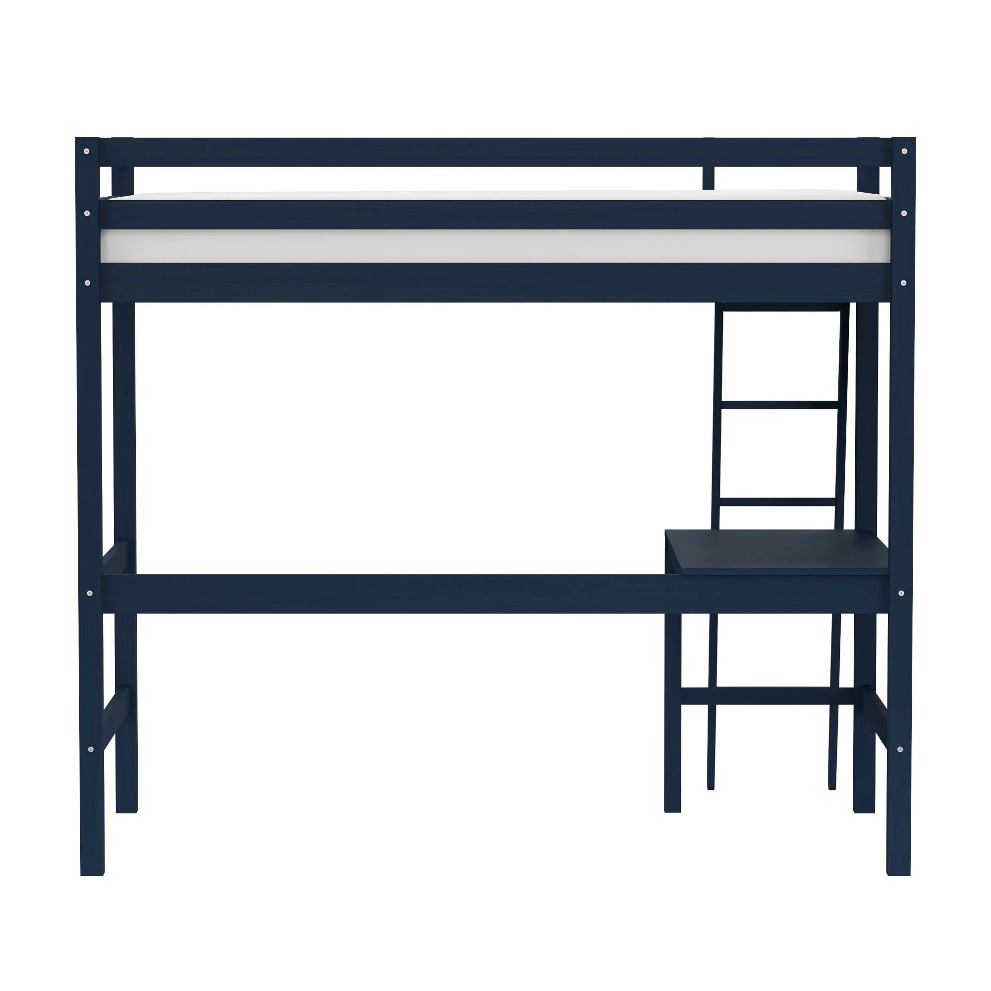 Hillsdale Furniture Caspian Wood Study Twin Loft Bed with Desk, Navy