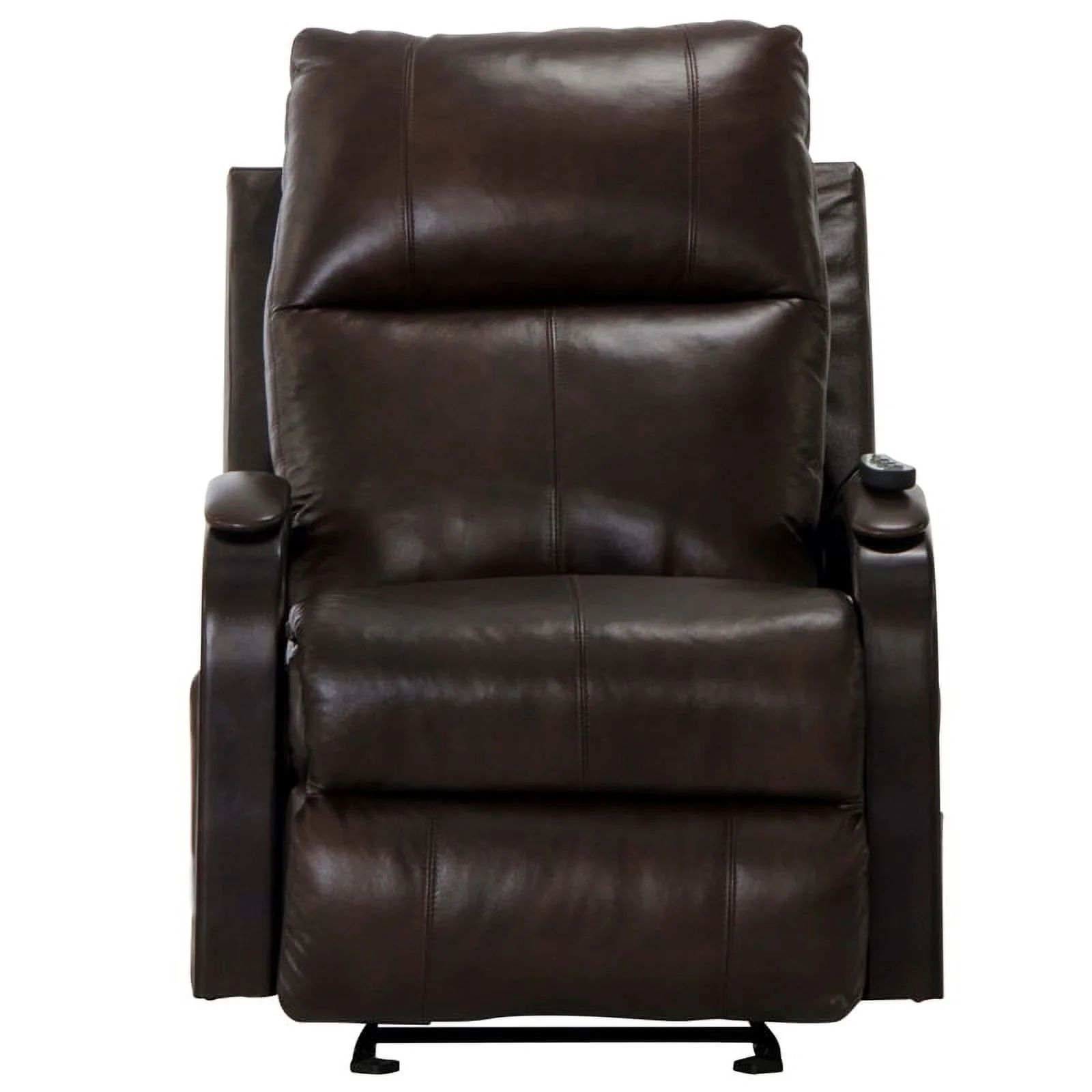 Conway Power Recliner with Heat & Massage in Brown Top Grain Italian Leather