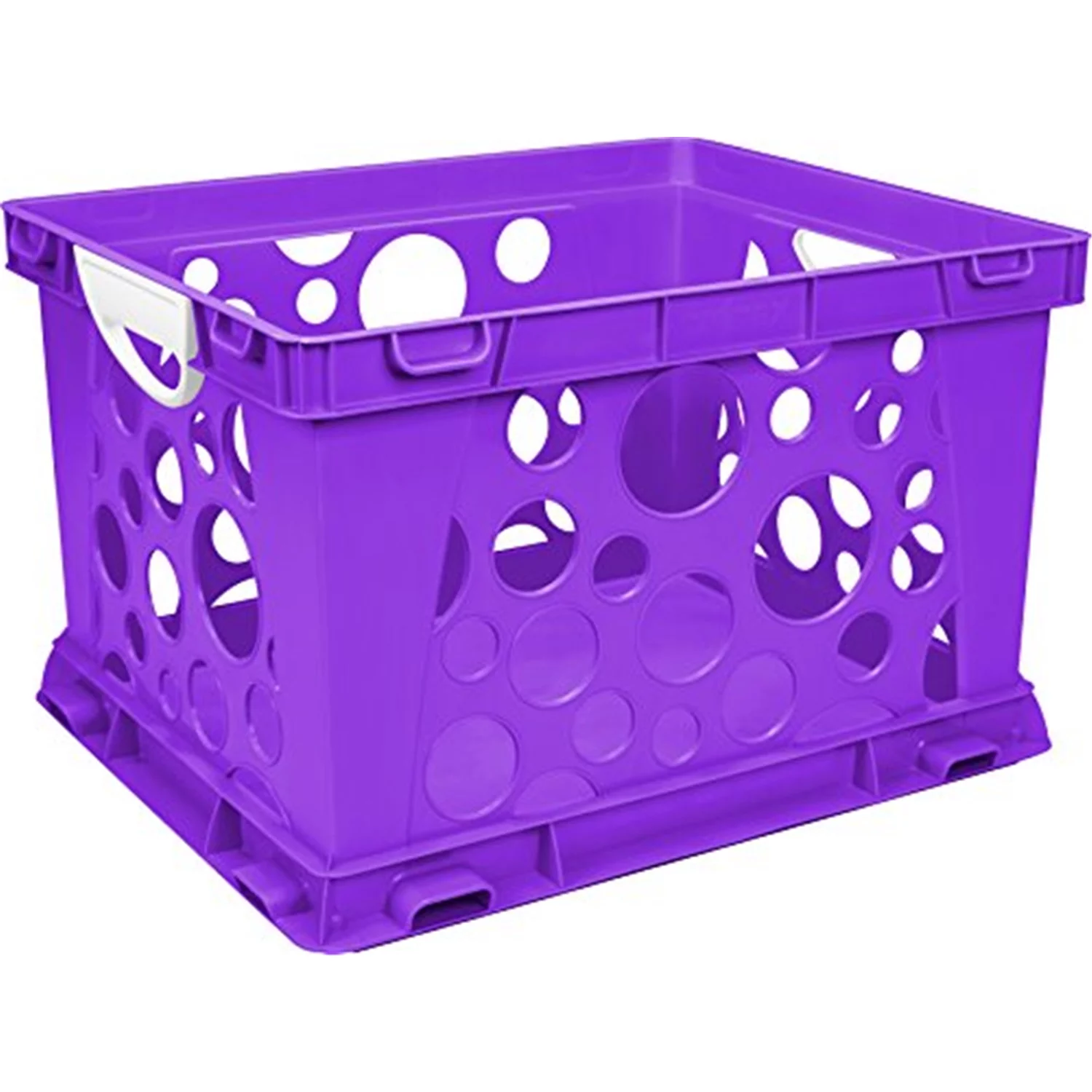 Premium File Crate with Handles, Classroom Purple,(3 units/pack)