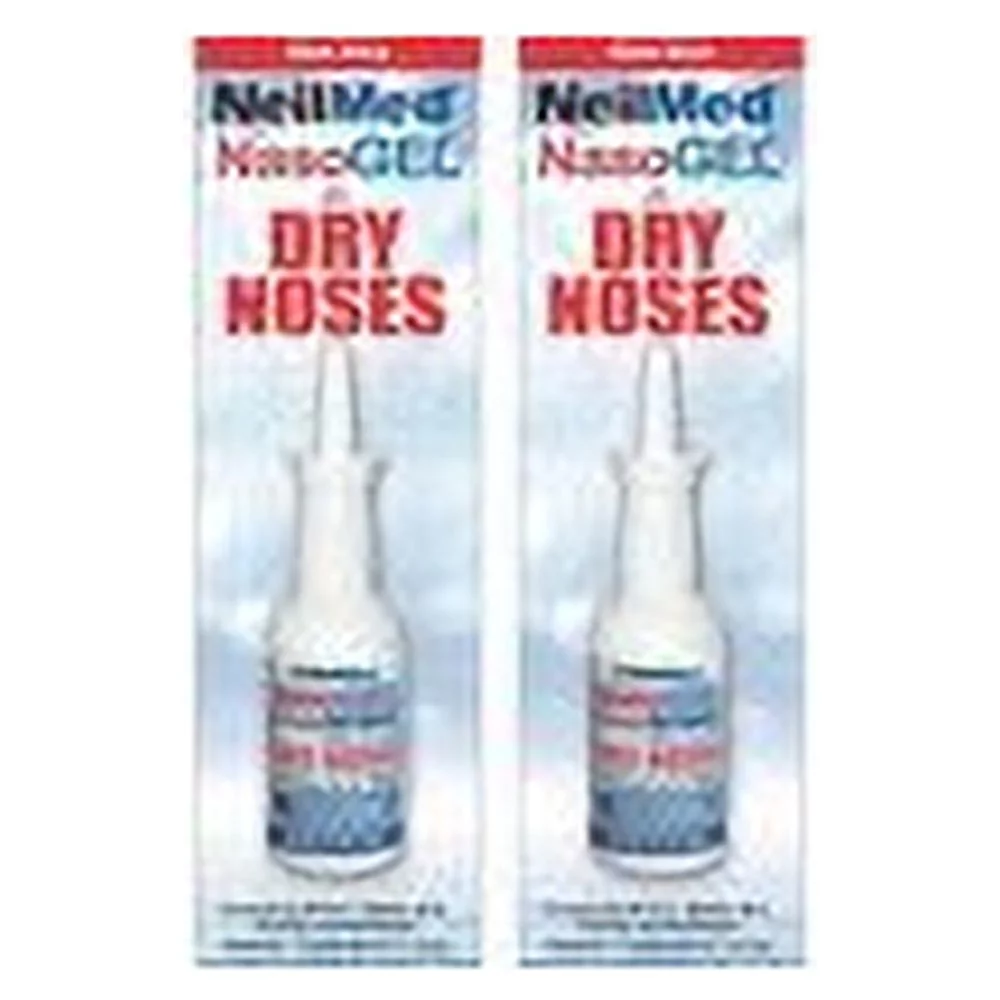 NeilMed Nasoge Drug-Free Salinel Drip Free Dry Nose Gel, 1oz, 2-Pack