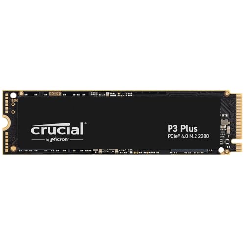 Crucial P3 Plus 2TB PCIe Gen4 3D NAND NVMe M.2 SSD, up to 5000MB/s - CT2000P3PSSD8