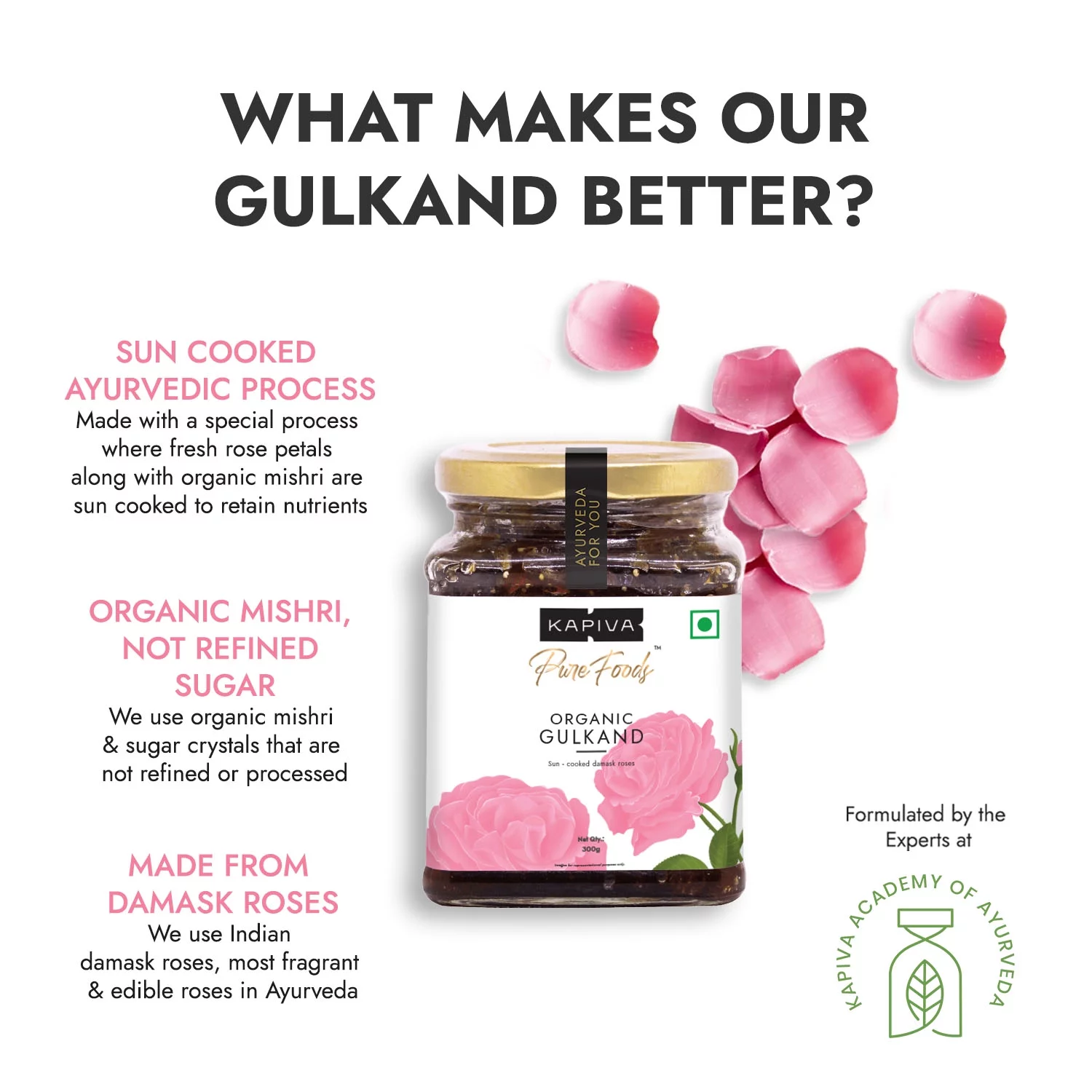 Kapiva Organic Gulkand, 300 g