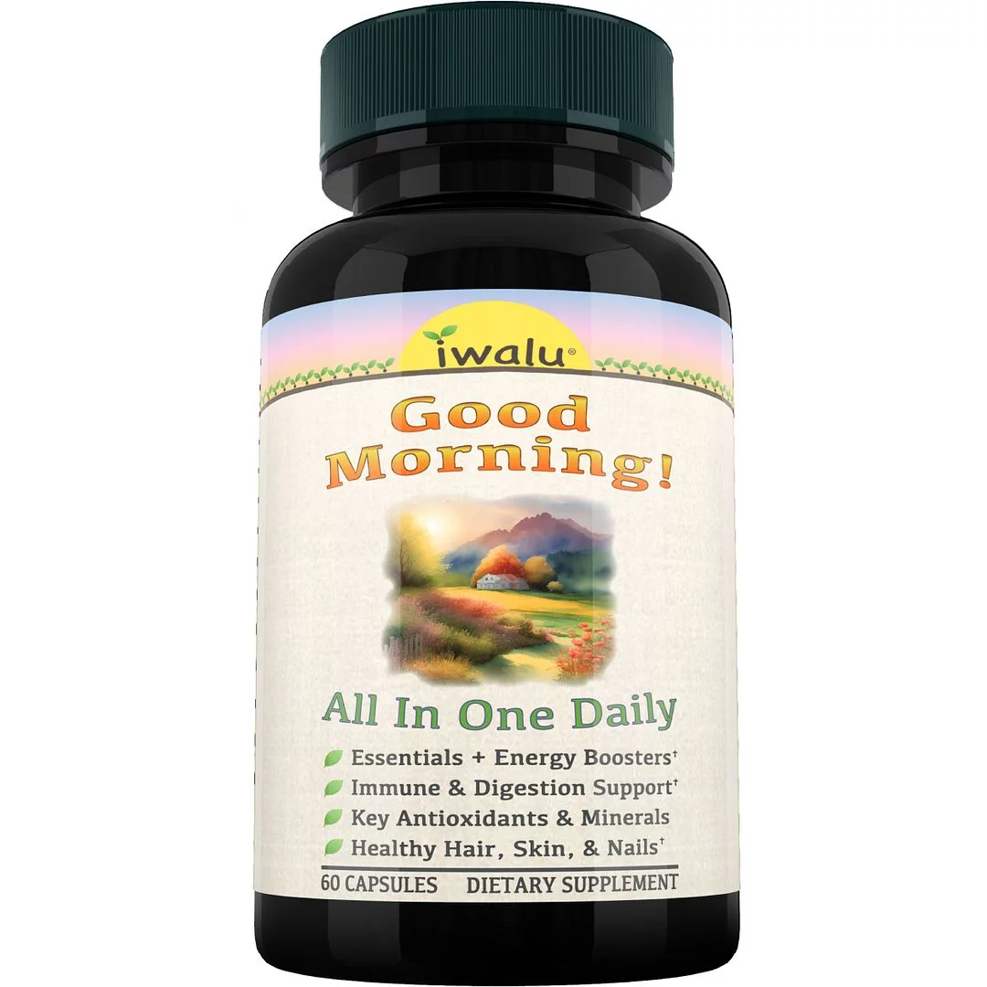 IWALU Multivitamin for Women & Men - Daily Energy, Biotin, Magnesium, Vitamin D3, Mineral, Vegan B12 Multi Vitamins Supplement, Adult Seniors Over 40 50 Plus Eye Hair Skin & Nail 60 Capsules