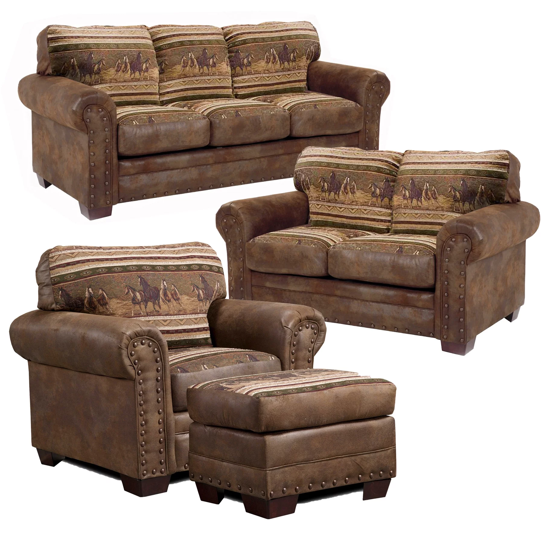 American Furniture Classics Wild Horses 4-Piece Set