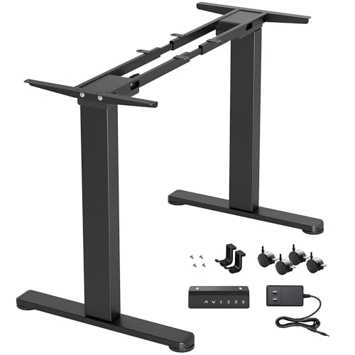 Claiks Standing Desk Frame, Electric Stand Up Desk Legs Frame Workstation Up to 63