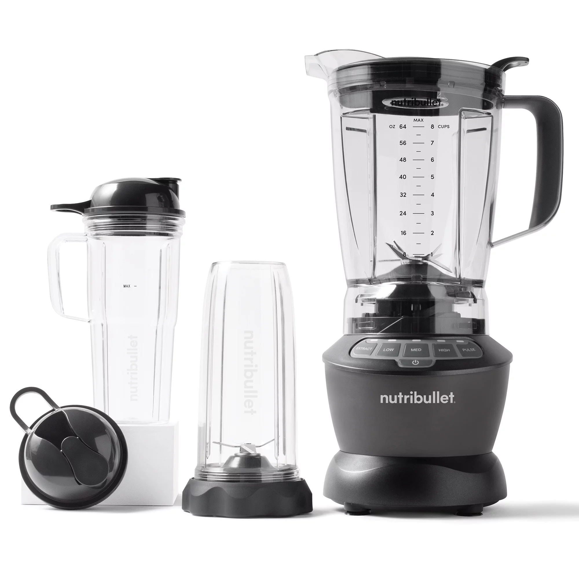 Nutribullet 1200 Watts 64 oz. Full-Size Blender Combo NBF50500, Dark Gray. (Condition: New)