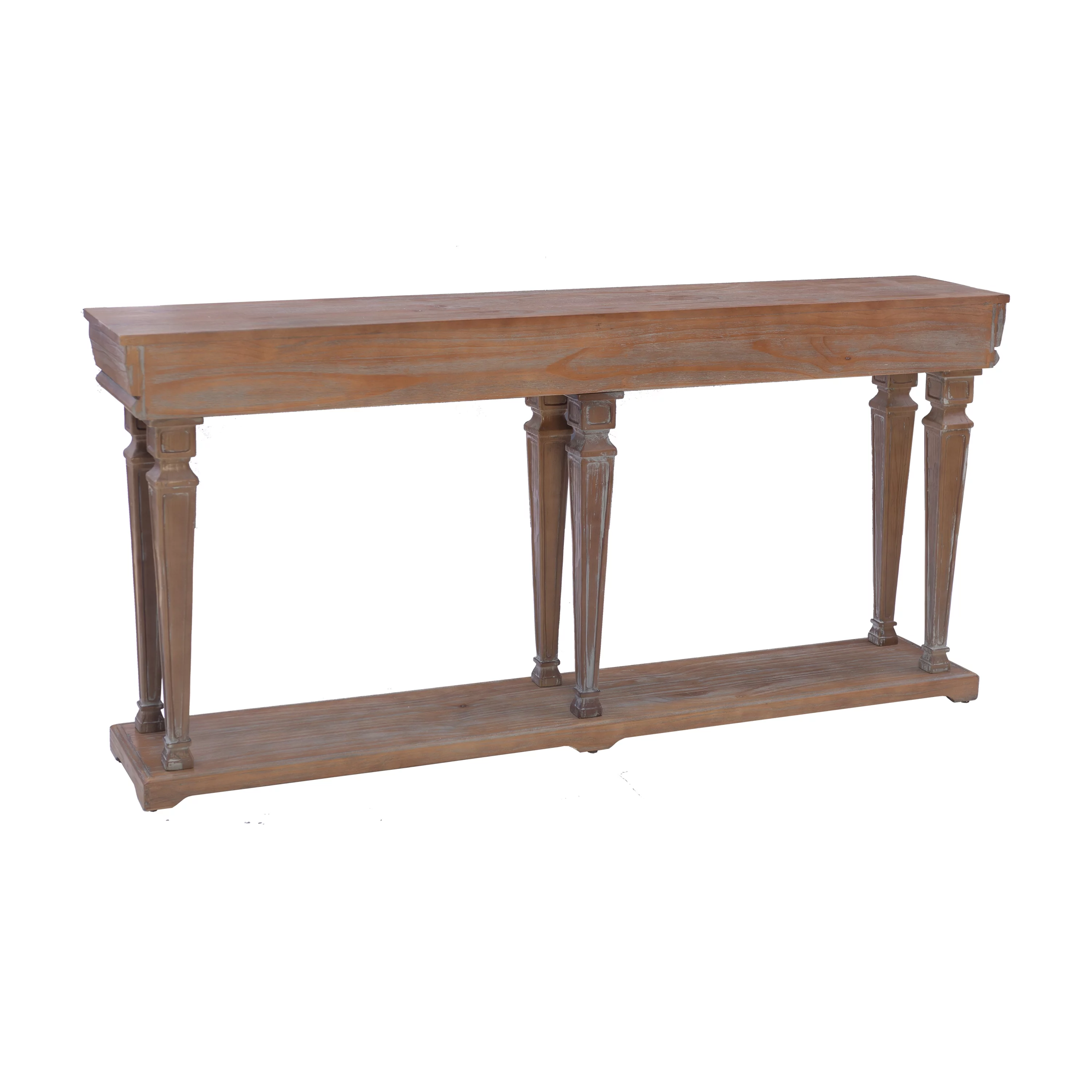 Benjamin Long Console Table, Weathered Driftwood