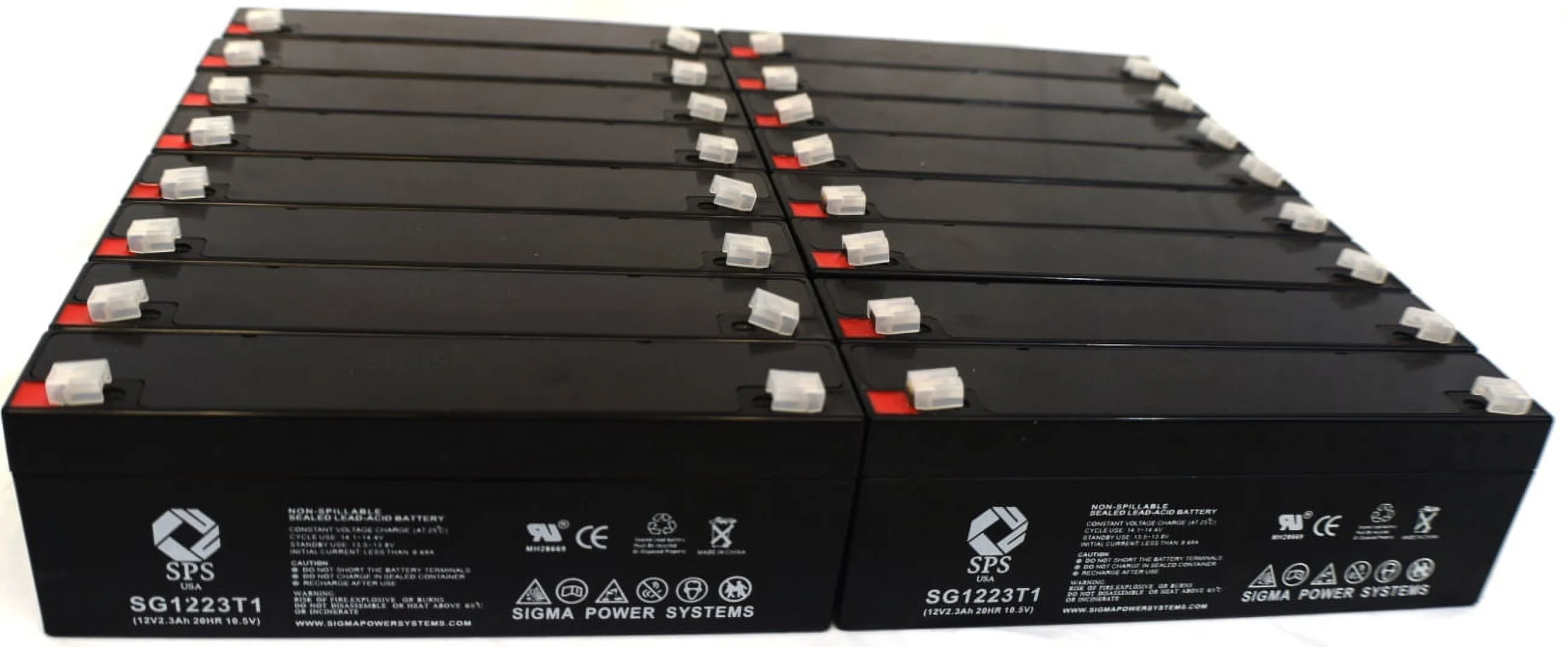 SPS Brand 12V 2.3 Ah Replacement Battery (SG1223T1) for Avi VOLUMETRIC PUMP (12 Pack)