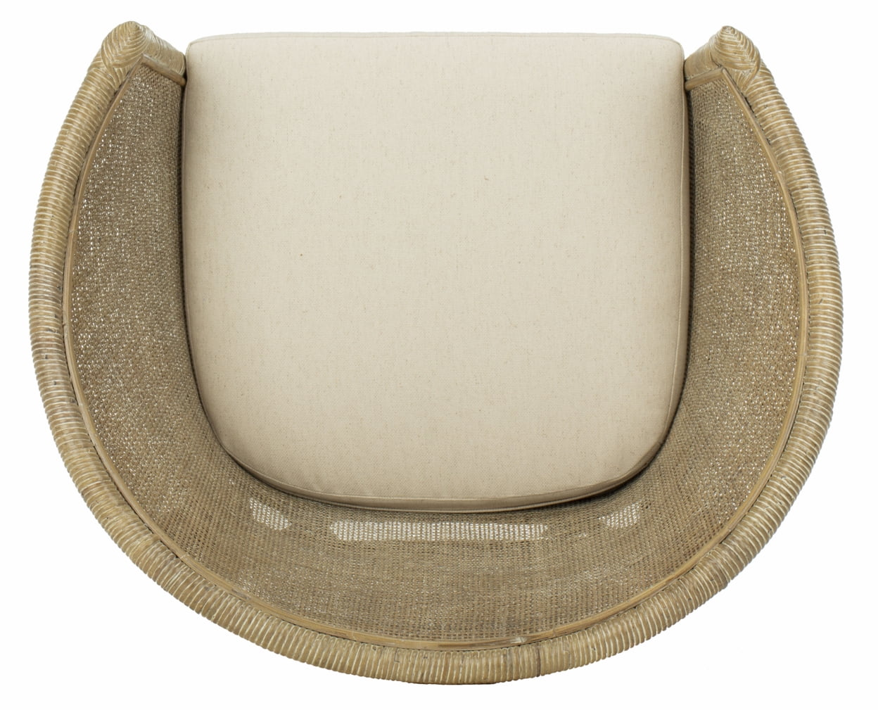 SAFAVIEH Alexana Farmhouse Rattan Arm Chair, Grey White Wash