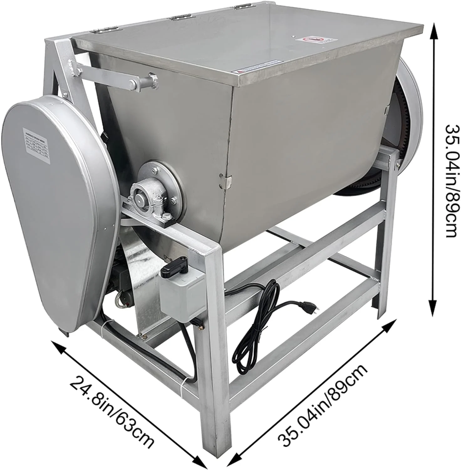 PreAsion Commercial Electric Dough Mixer Mixing Machine Heavy Duty Electric Food Mixer 50KG 110V