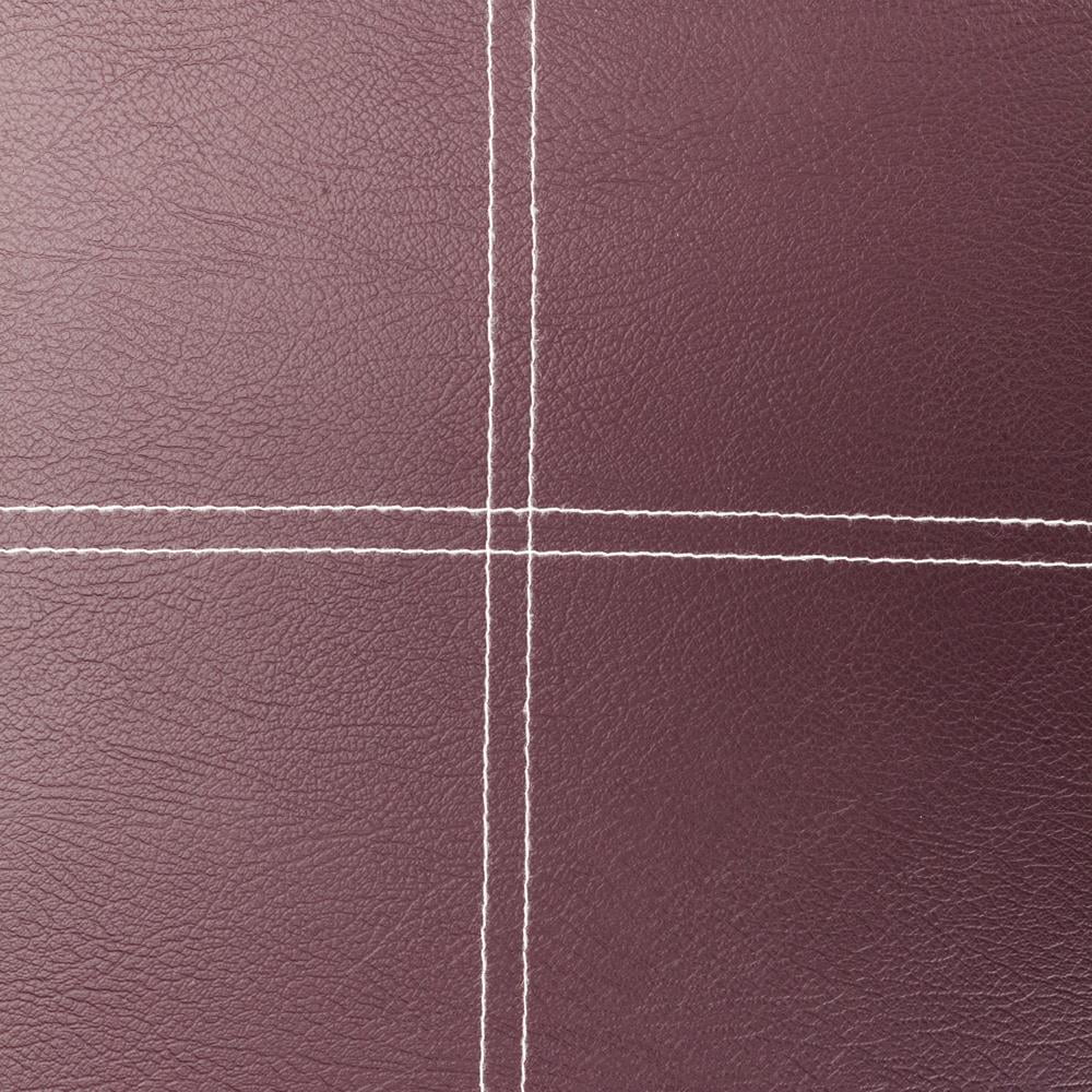 Winado PVC LeatherRectangle Shape Surface with Line Footstool Brown