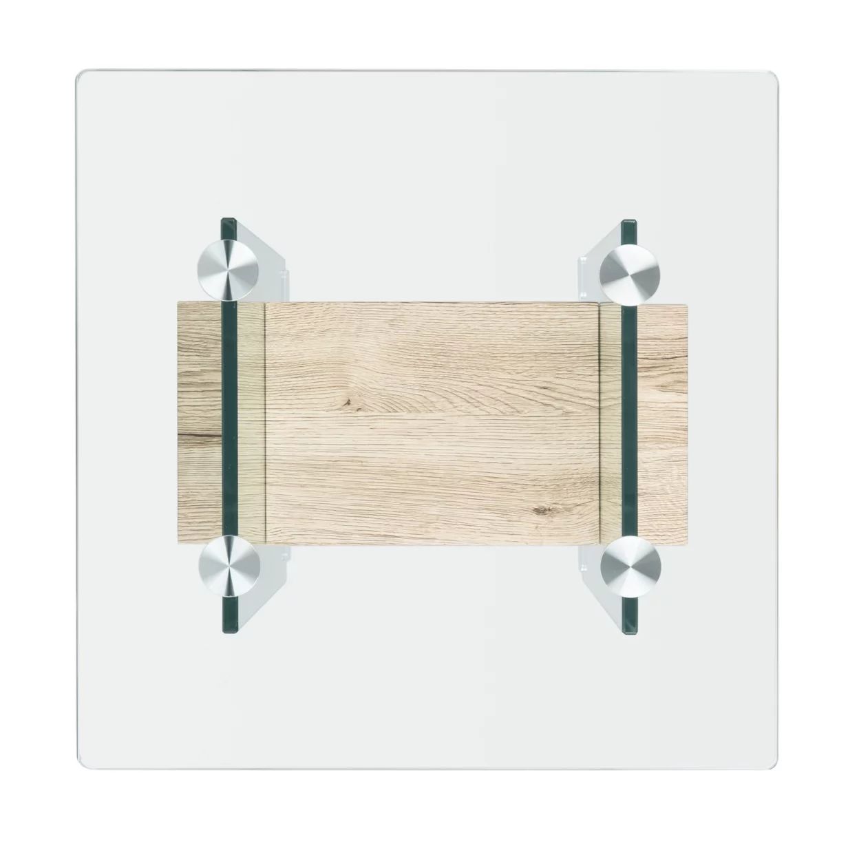 SAFAVIEH Kayley Modern 2-Tier Glass Accent Table, Natural