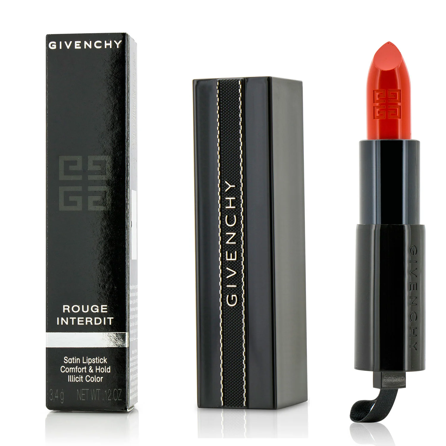 Givenchy Rouge Interdit Satin Lipstick - # 12 Rouge Insomnie  3.4g/0.12oz