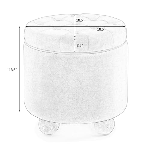 Ball & Cast Nesting Ottoman Table Set of 3, 1 Small Wood Coffee Table with 1 Storage Ottoman & 1 Foot Stool,Multi-Functional Living Room Side Table Sets,Dark Dark Blue