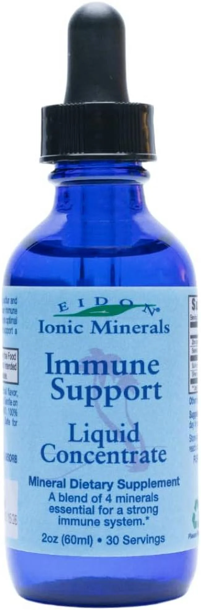 Eidon Immune Support Liquid Concentrate - Immune Booster, Support & Maintain a Healthy Immune System, All-Natural, Bioavailable, Ionic, Vegan, No Preservatives or Additives - 2 Ounce Bottle
