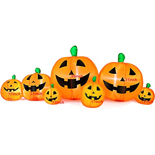 8 FT Halloween Inflatable Pumpkins Decorations Halloween Blow Up LED Lights Decor Outdoor Indoor Holiday Decorations, Decoration Autumn, Lawn Inflatables Home Family Outside