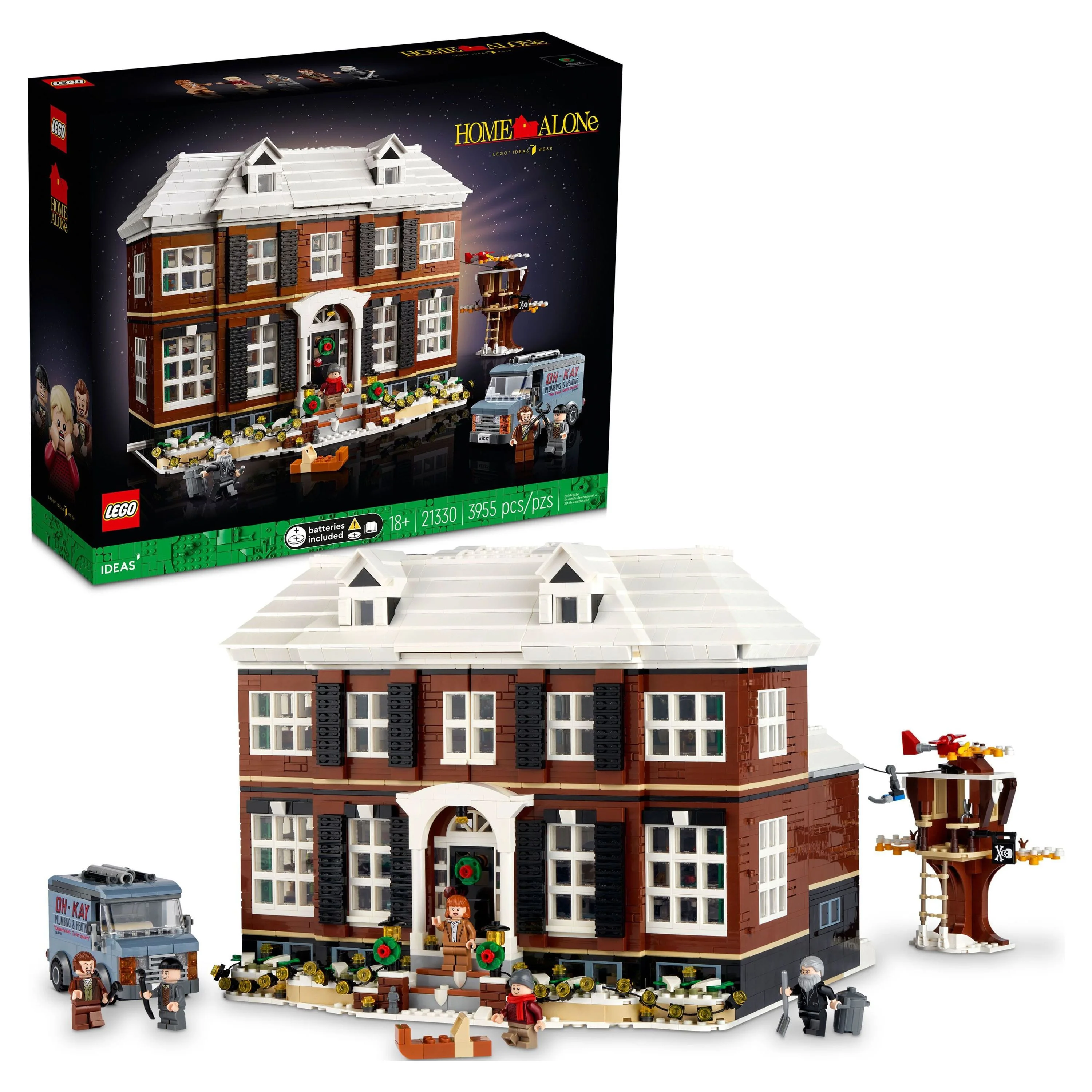 LEGO Ideas Home Alone McCallisters’ House 21330 Building Set for Adults, Movie Collectible Gift Idea with 5 Minifigures