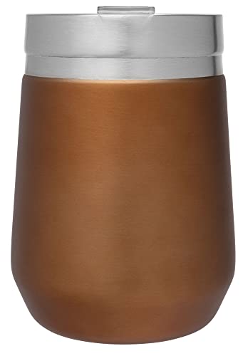 Stanley GO Everyday Wine Tumbler 10 oz | Press Fit Drink Through Lid | Beverage, Coffee, and Cocktail Cup | Insulated Stainless Steel Wine Glass | BPA-Free | Ash