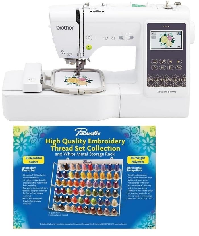 Brother SE700 Sewing and Embroidery Machine, Wireless LAN Connected, 135 Built-in Designs, 103 Built-in Stitches, Computerized, 4