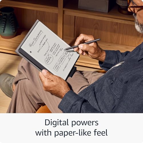 Amazon Kindle Scribe (32GB) - Your notes, documents and books, all in one place. With built-in AI notebook summarization. Includes Premium Pen - Tungsten + 3 months of Kindle Unlimited (with auto-renewal)