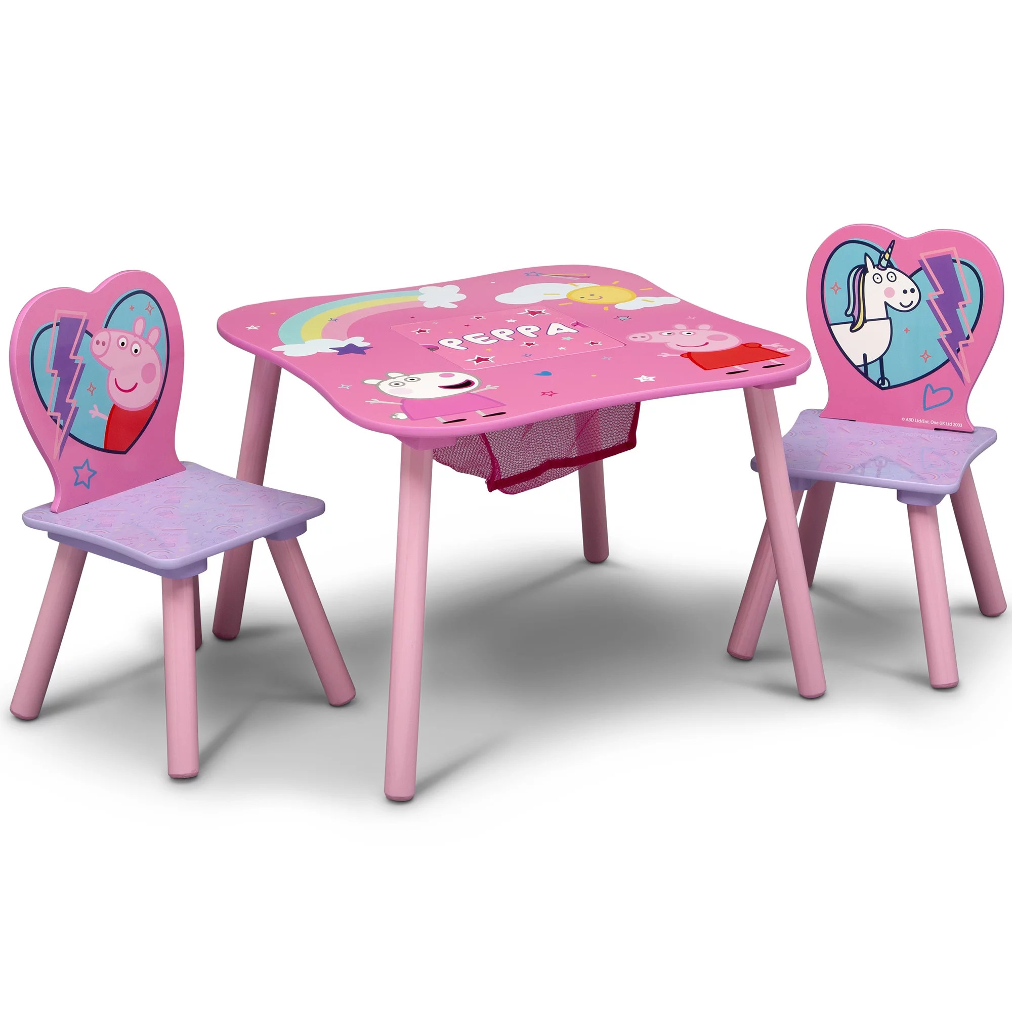 Peppa Pig Table and Chair Set with Storage by Delta Children, Greenguard Gold Certified