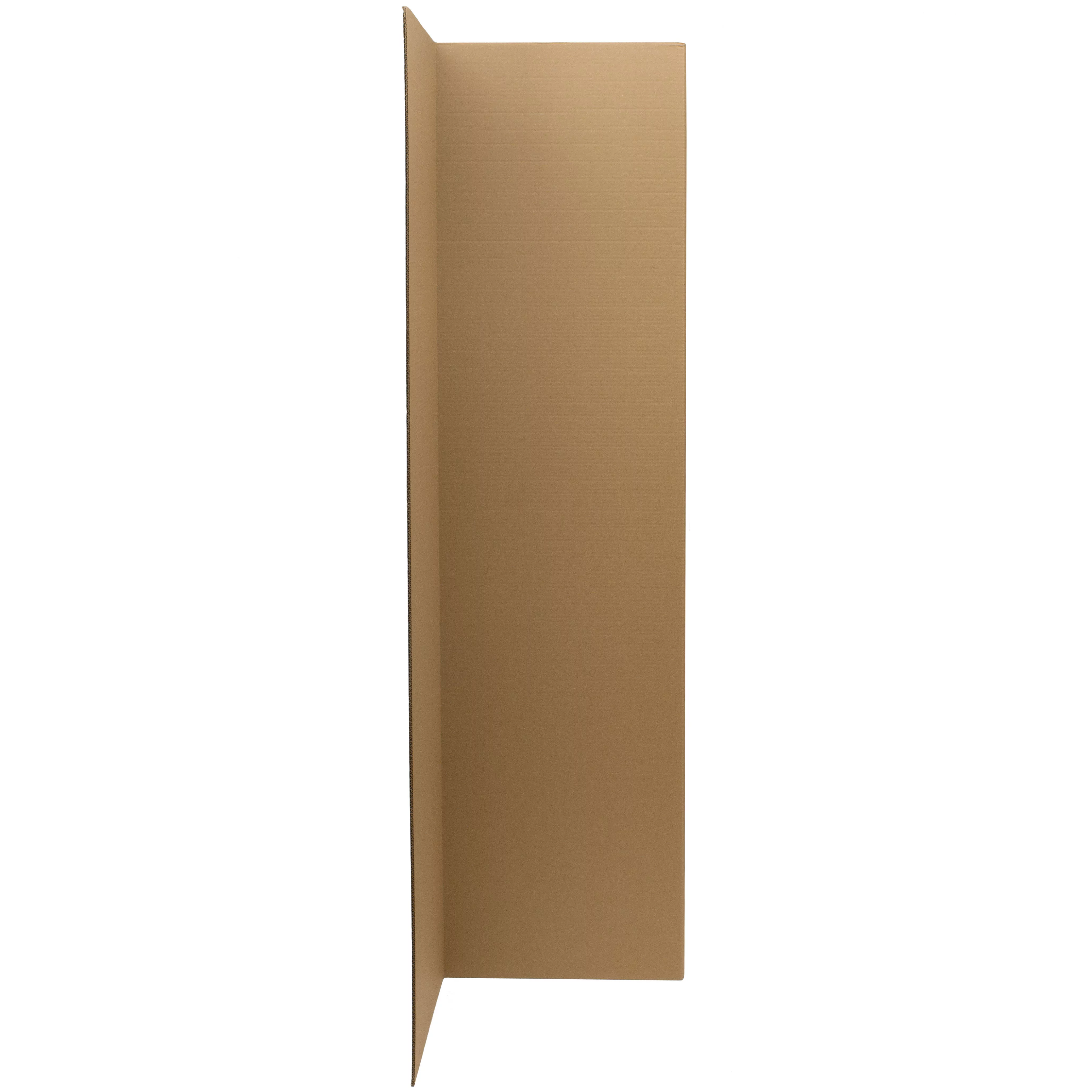6 ft. Tall Plain Brown Cardboard Privacy Screen Room Divider - 3 Panel