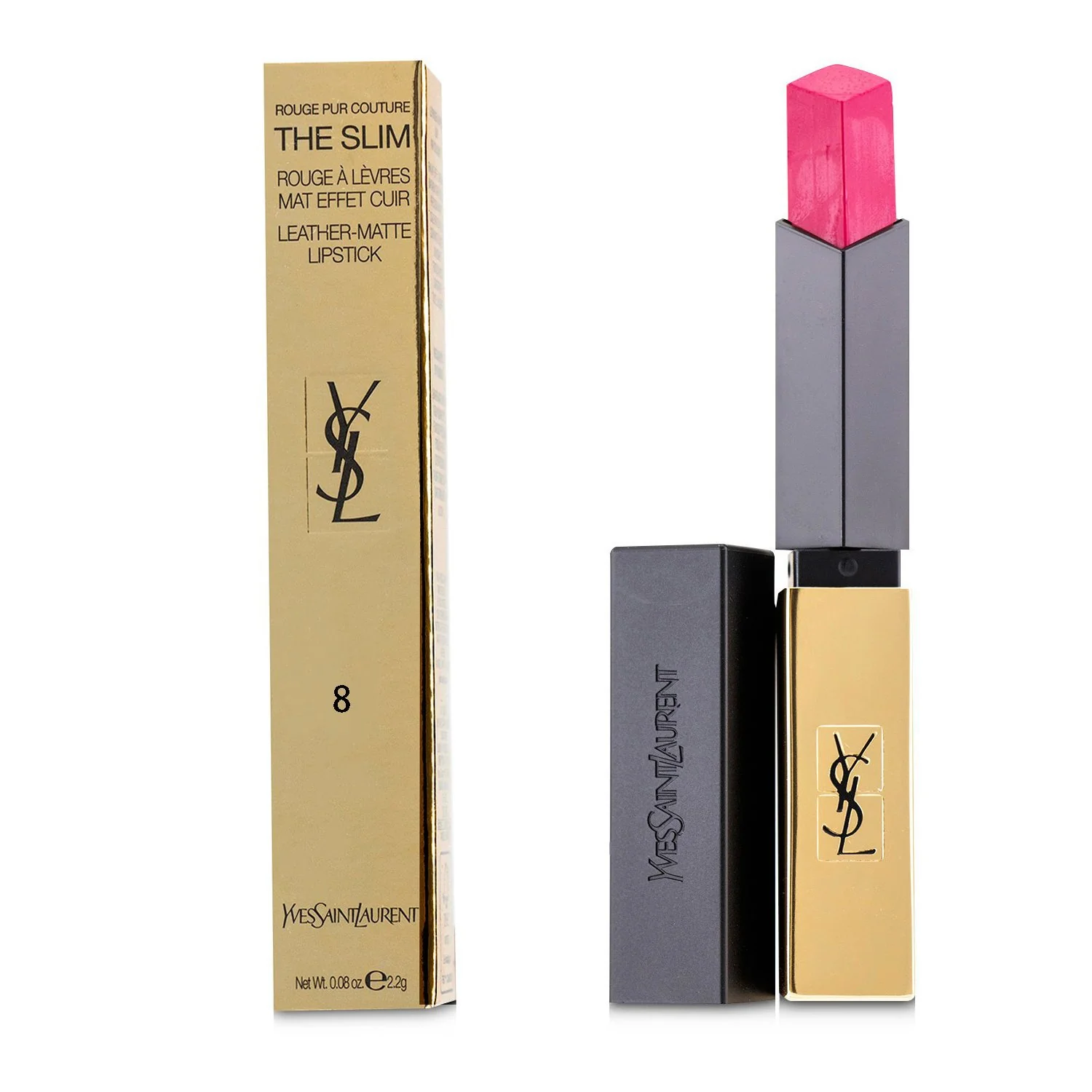 Yves Saint Laurent Rouge Pur Couture The Slim Leather Matte Lipstick - # 32 Rouge Rage  2.2g/0.08oz