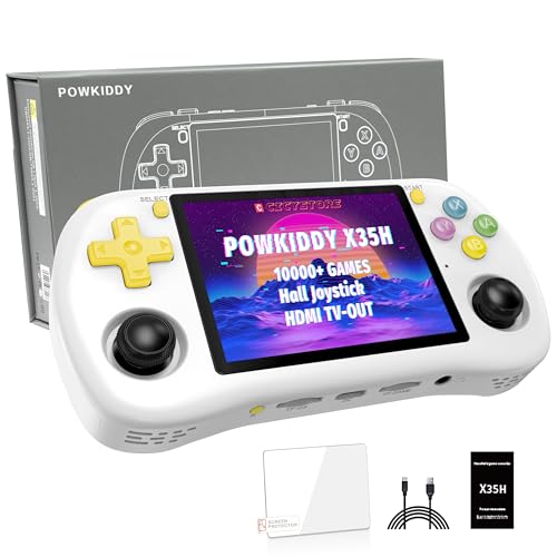 Powkiddy X35H Retro Handheld Game Console, - 10,000+ Games, 3.5