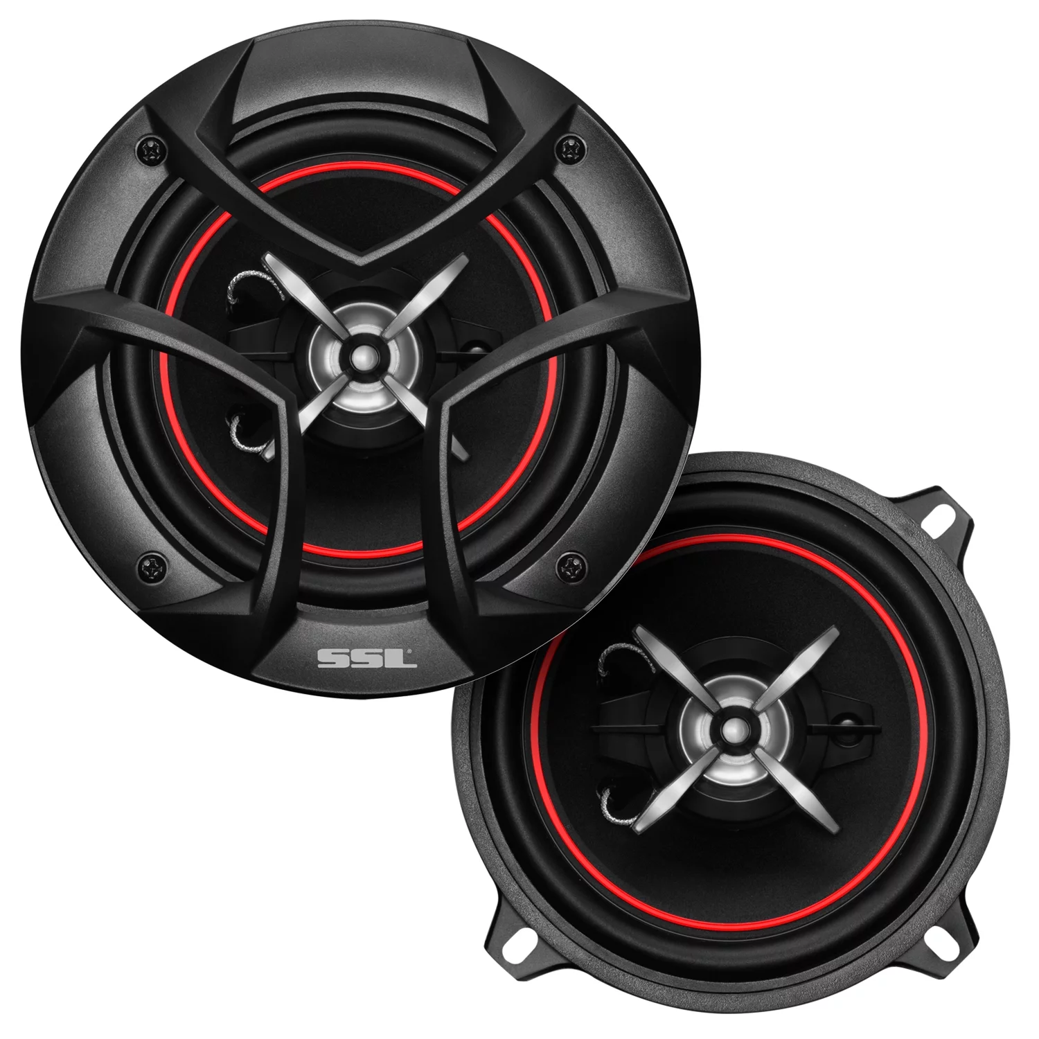 Sound Storm Laboratories CG553 Charge Series 5.25 Inch Car Stereo Door Speakers - 250 Watts Max, 3 Way, Full Range Audio, Tweeters, Coaxial, Sold in Pairs