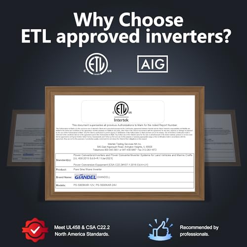 2200Watt Pure Sine Wave Solar Power Inverter with 20A Solar Charger Controller PWM and Wired Remote for Solar Setup RVs Camper Truck