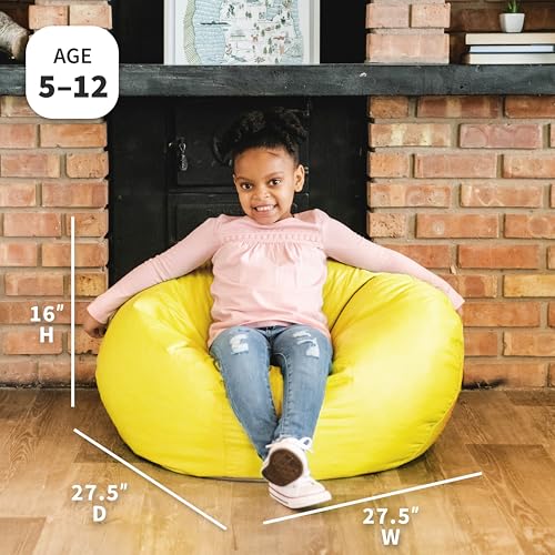 Big Joe Classic Bean Bag Chair, Sapphire Smartmax, Durable Polyester Nylon Blend, 2 feet Round