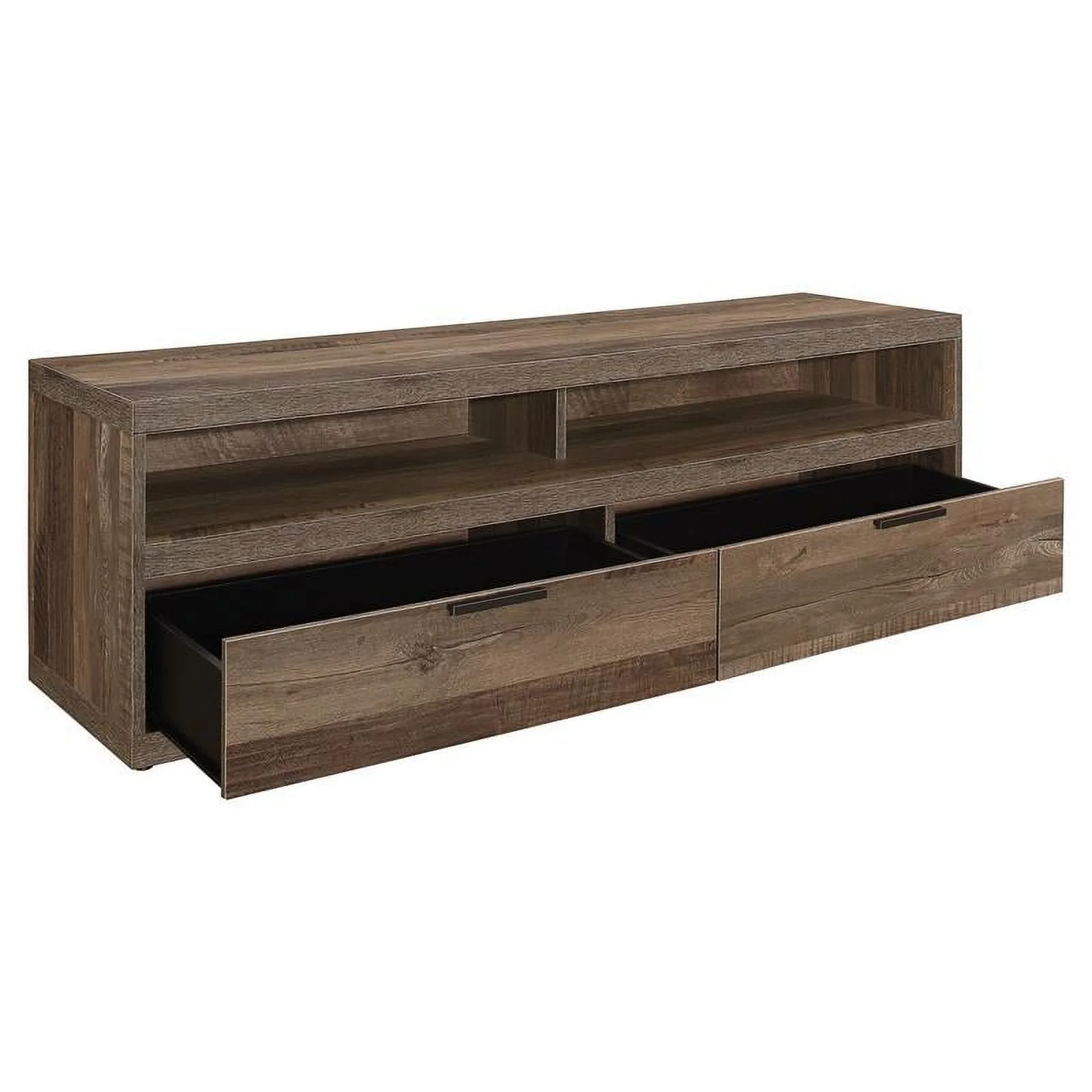 Lexicon Danio Modern Wood 2-Shelf  TV Stand in Rustic Natural