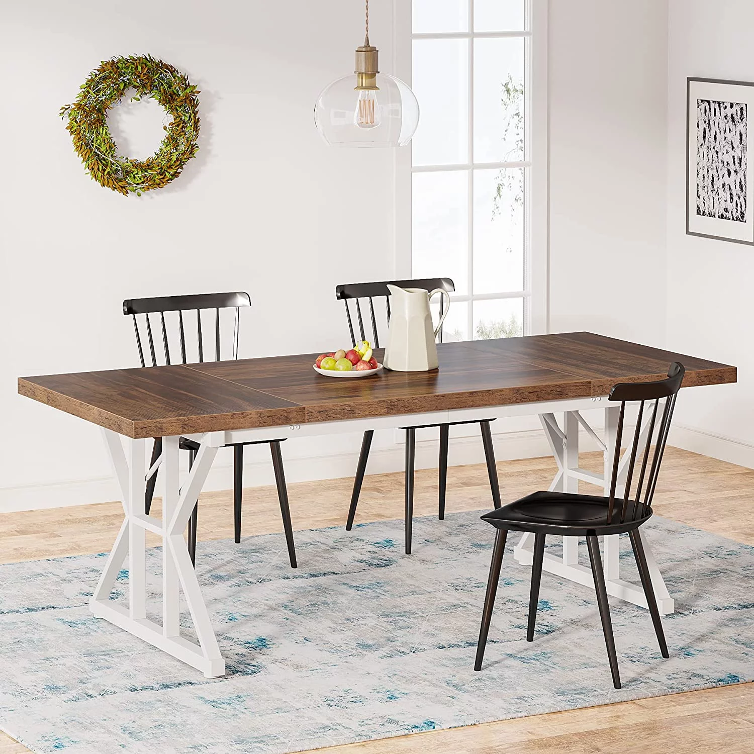 Tribesigns Farmhouse Dining Table for 6, 71