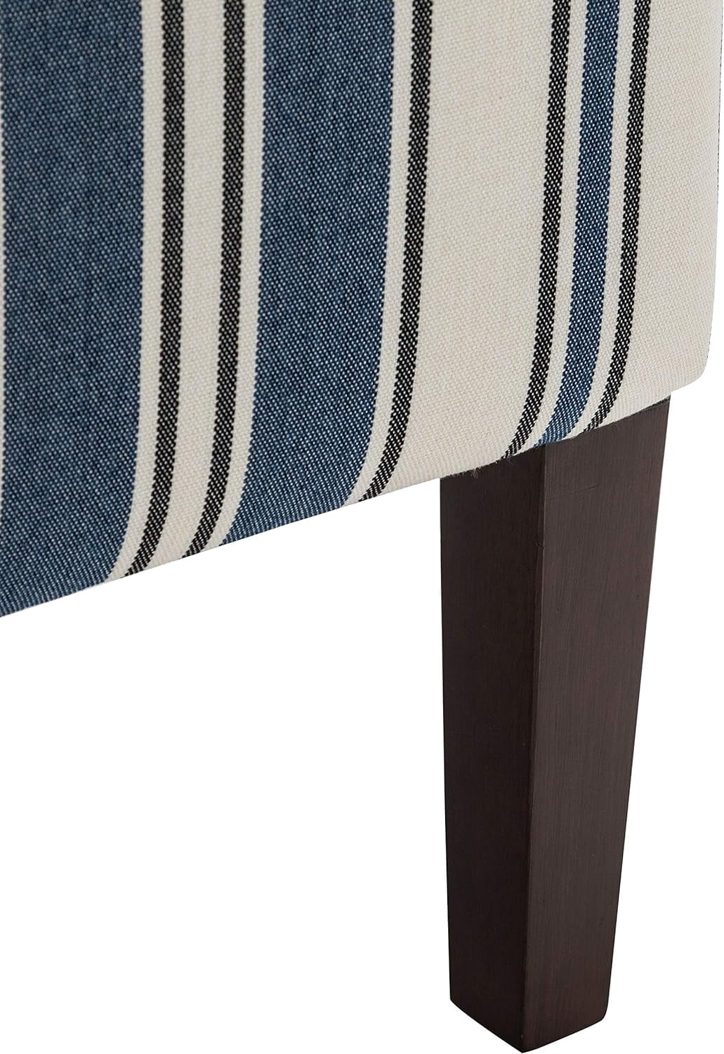 Swoop Arm Fabric Accent Chair, Navy Double Stripe