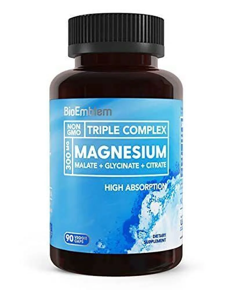 Triple Magnesium Complex, 300mg of Magnesium Glycinate 90 capsules