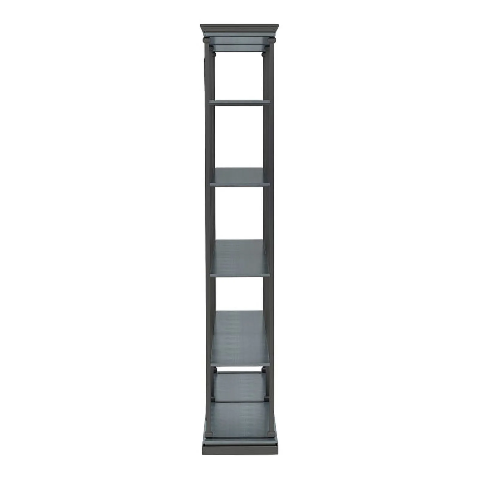 Furniture of America Toggin Industrial Metal 58-Inch Bookcase in Antique Blue