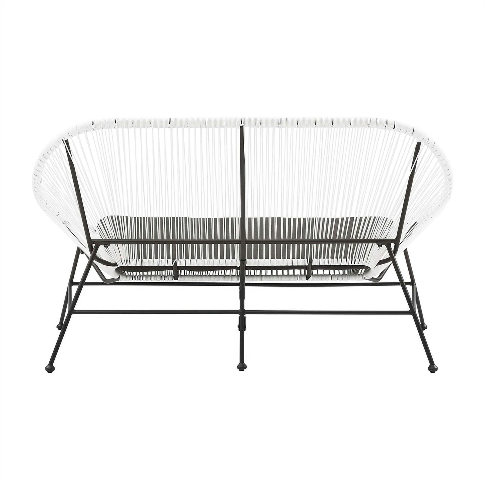 Home Square 3-Piece Set with 2 Single Chairs and Loveseat in White