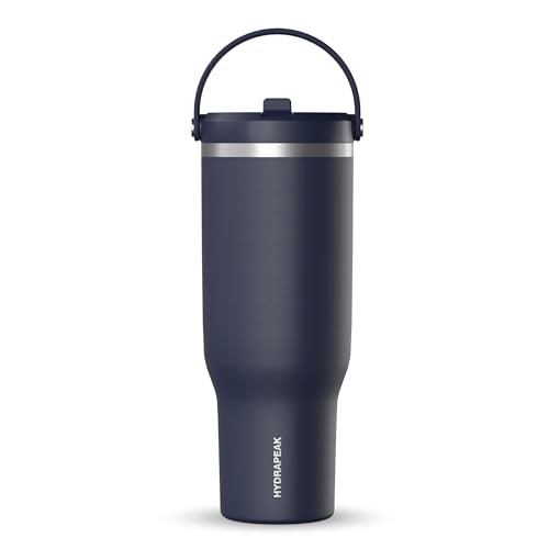 Hydrapeak Nomad 24 oz Tumbler with Handle and Straw Lid, Leakproof, Double Insulated, 24oz Cup Stainless Steel (Blush)