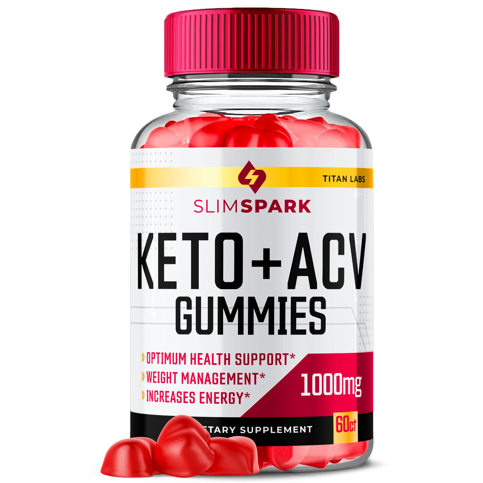 Slimspark Active Keto ACV Gummies - Apple Cider Vinegar Supplement for Energy and Focus - Slim Spark Active Multivitamin Supplement Gummies for Ketosis with Folic Acid (60 Gummies)