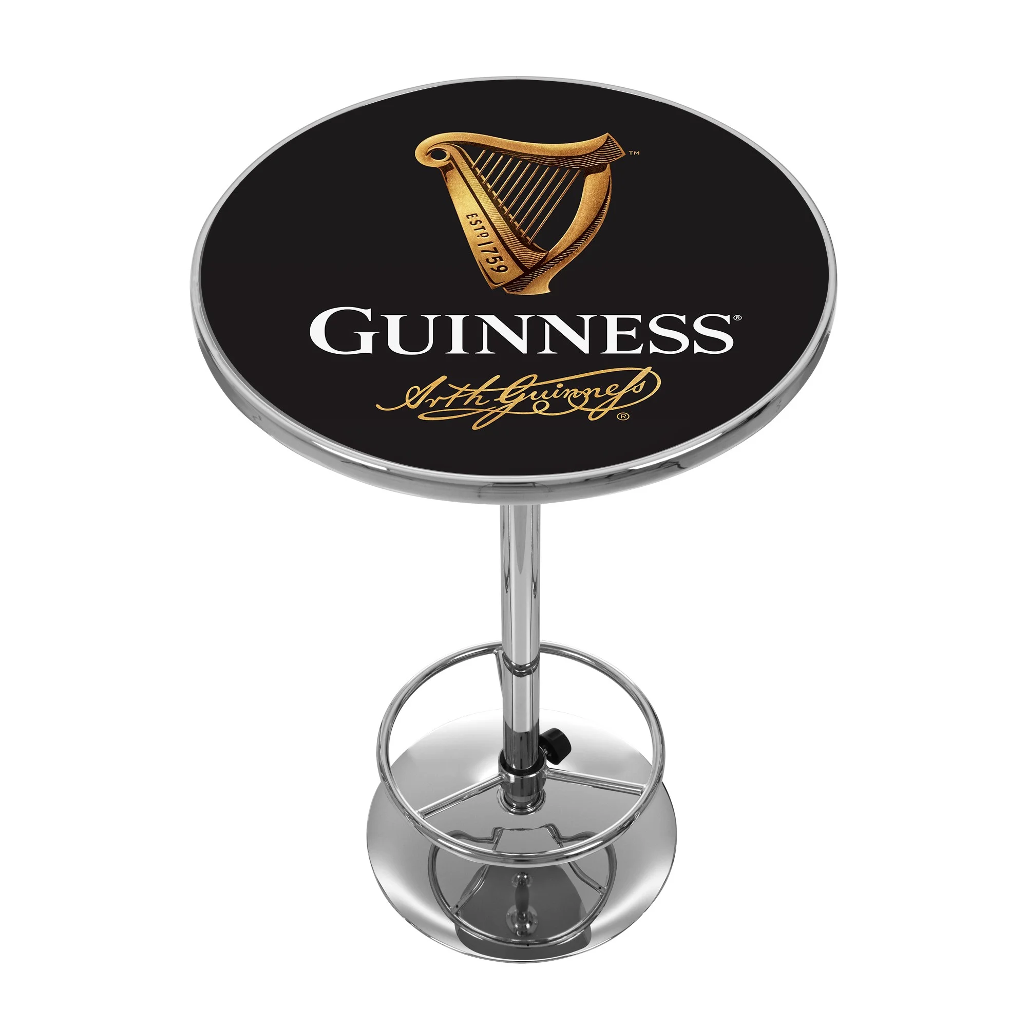 Trademark Global Guinness Chrome Pub Table - Signature