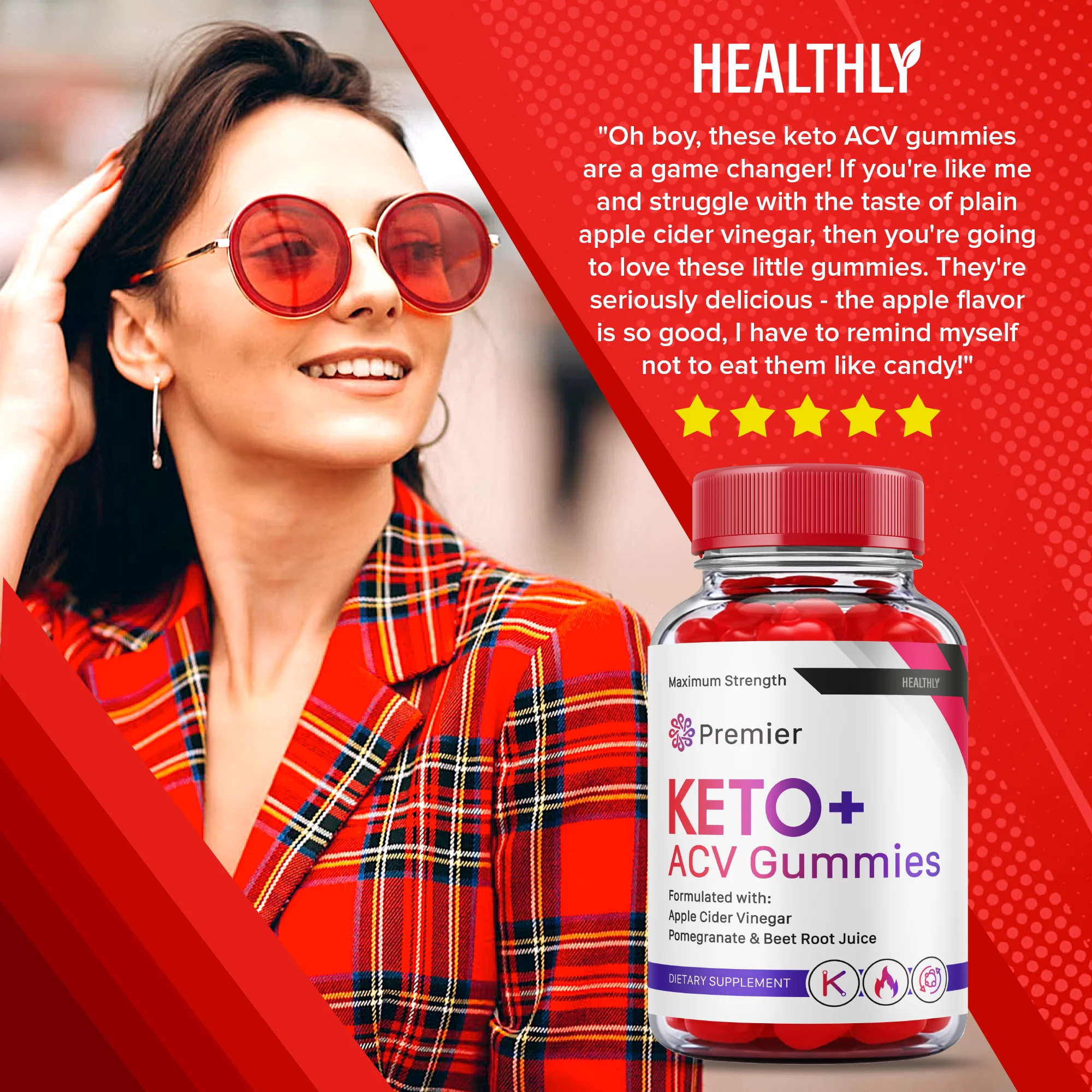 (2 Pack) Premier Keto Gummies Official Advanced Weight Shark Loss ACV Apple Cider Vinegar (120 Gummies)