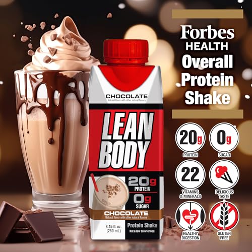 Labrada Lean Body Ready-to-Drink Strawberry Protein Shake, 40g Protein, Whey Blend, 0 Sugar, Gluten Free, 22 Vitamins & Minerals, 17 Ounce (Recyclable Carton & Lid - Pack of 12) LABRADA