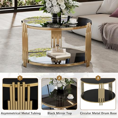 Modern 2 Piece Nesting Rattan Wood+ MDF Coffee Table Set in Natural