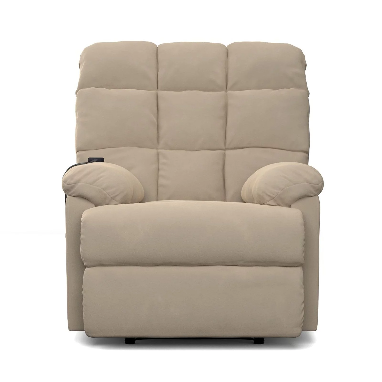 Homesvale Microfiber Khaki Wall Hugger Recliner with Power Lift