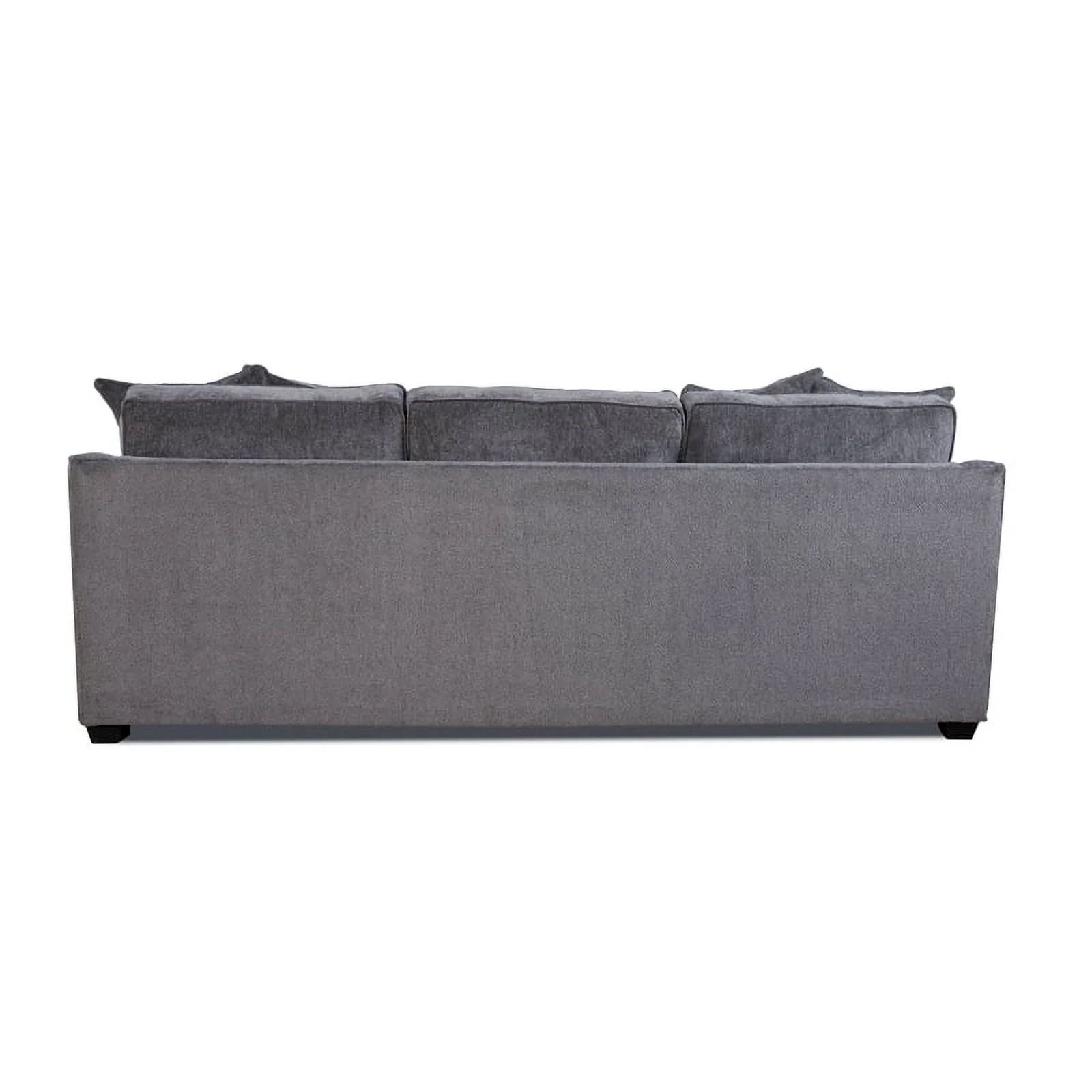 Pemberly Row Modern Fabric Bagley Slim Track Arm Sofa in Gray