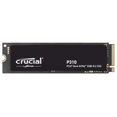 Crucial P310 1TB 2280 PCIe Gen4 3D NAND NVMe M.2 SSD – Up to 7,100 MB/s – Shift up to Gen4, with Acronis Offer, Internal Solid State Drive (PC) – CT1000P310SSD801