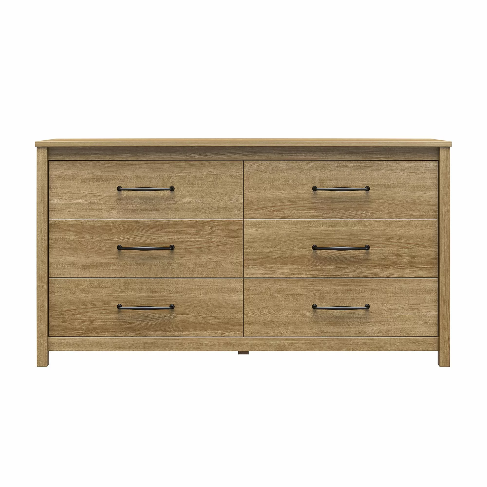 Augusta 6 Drawer Wide Dresser with Easy SwitchLock™ Assembly, Natural