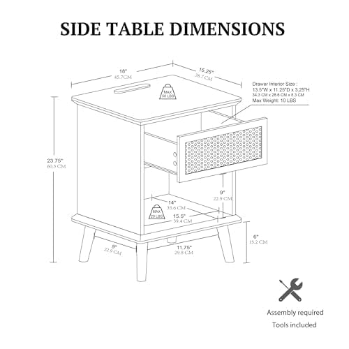 INK+IVY Teagan Lift-Top Rattan Coffee Table