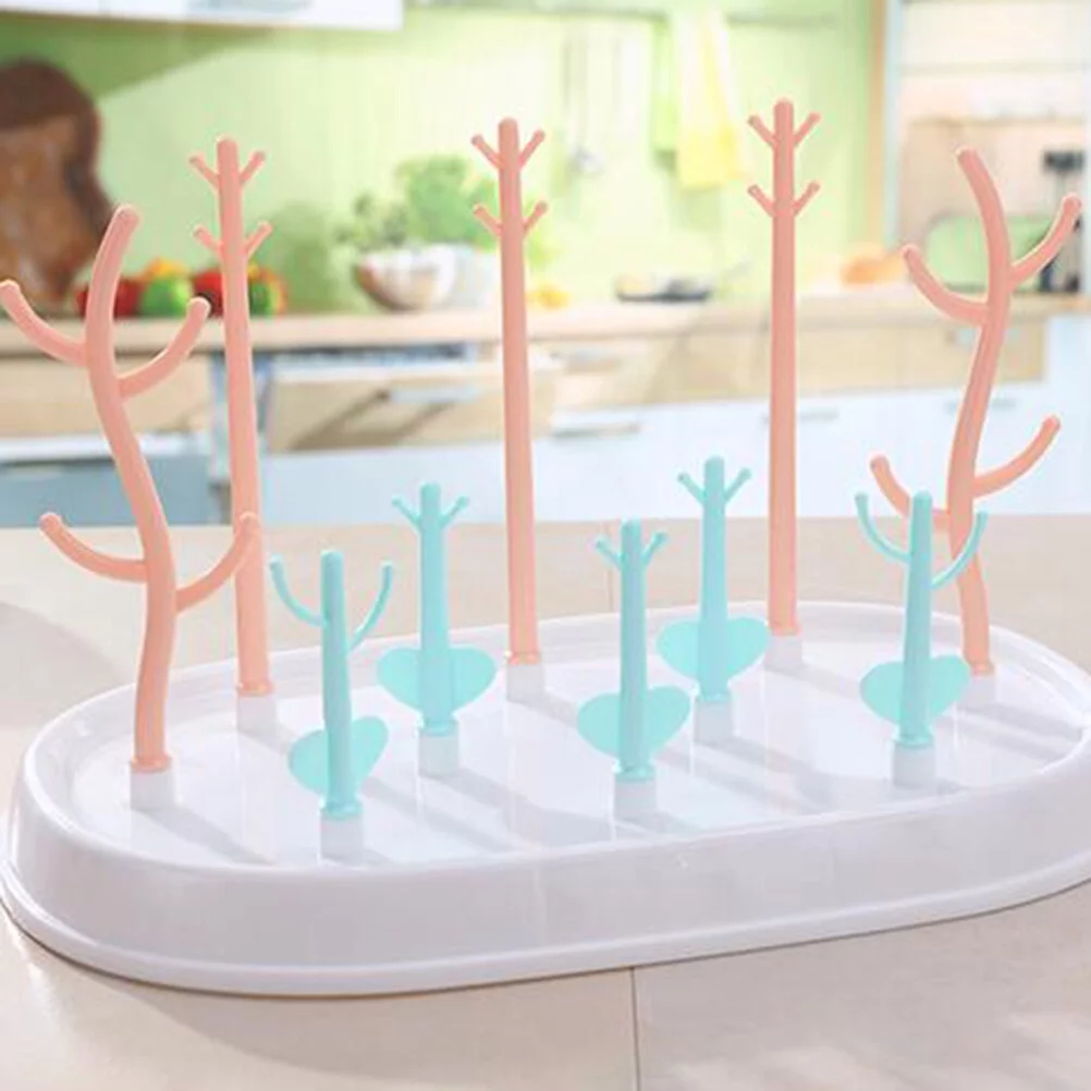 Multifunction Baby Bottle Drying Rack Baby Holder Feeding Bottle Organizer with Cover